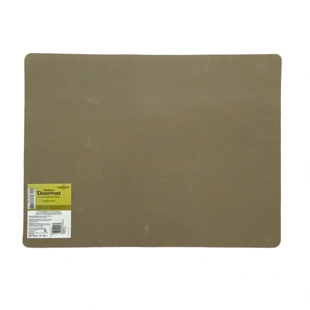 Mohawk Indoor Outdoor Doormat Happy Place Arrow Rectangle Neutral Brown 18X24 in